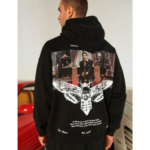 Darc Sport x Scarface "Say Hello" Pullover Pierce Hoodie in Black - Medium